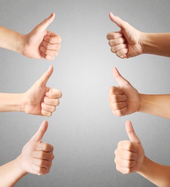 El başparmak gösterilen