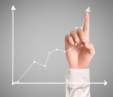 Bir Grafiğe Dokunan İşadamı