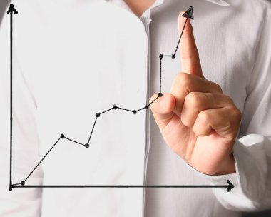 Bir Grafiğe Dokunan İşadamı