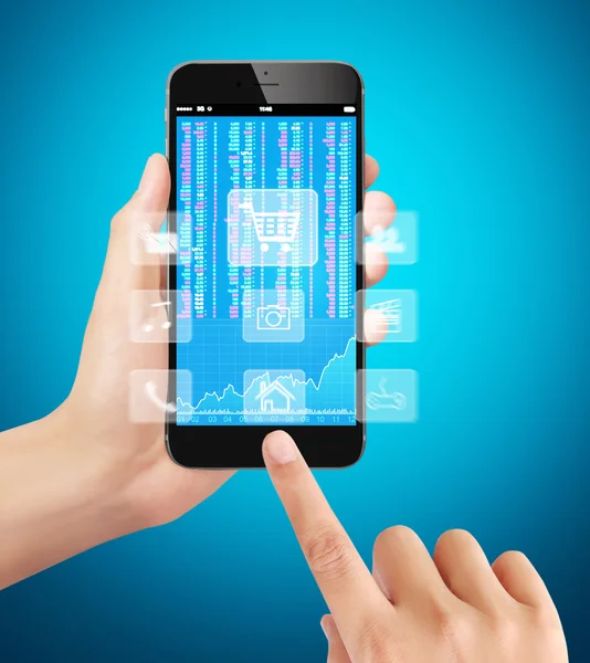 Touch screen smartphone — Stock Photo, Image