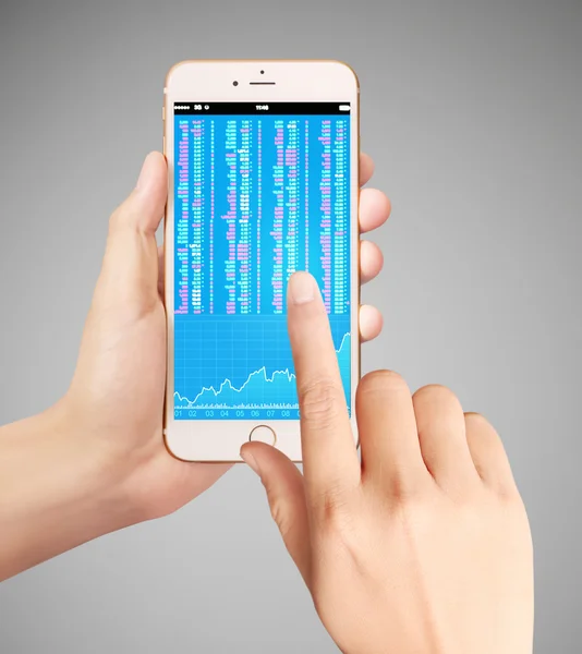 Smartphone tela sensível ao toque — Fotografia de Stock