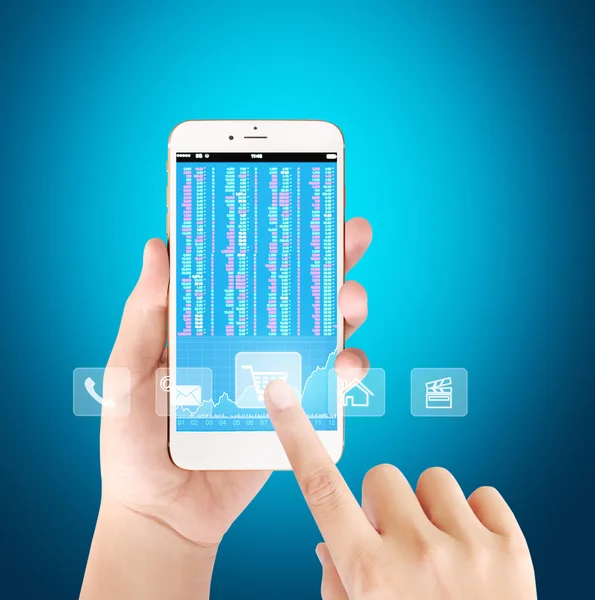 Touch screen smartphone — Stock Photo, Image