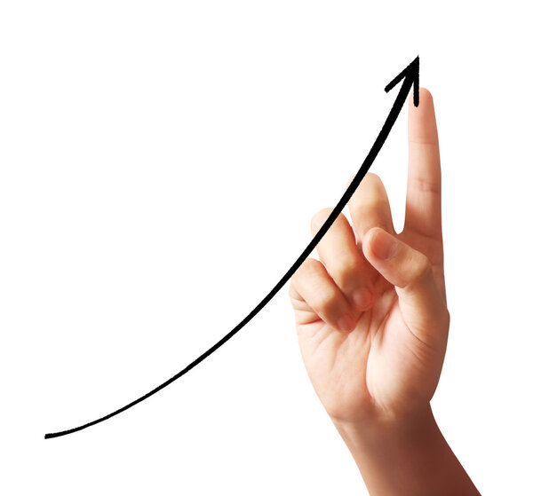 Businessman Touching a Graph