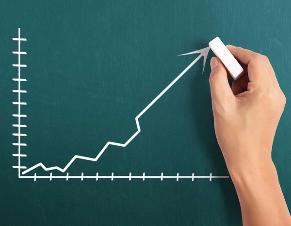 Handen ritade diagram — Stockfoto