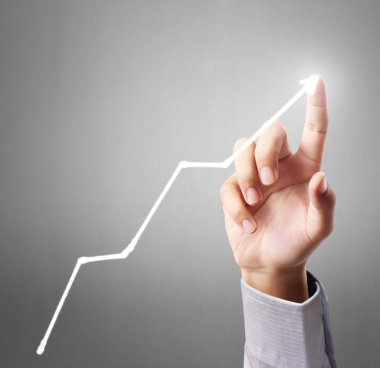 işadamı ile elden gelen finansal simgeler 