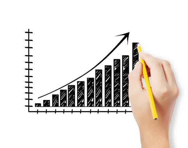 Hand drawing chart — Stock Photo, Image