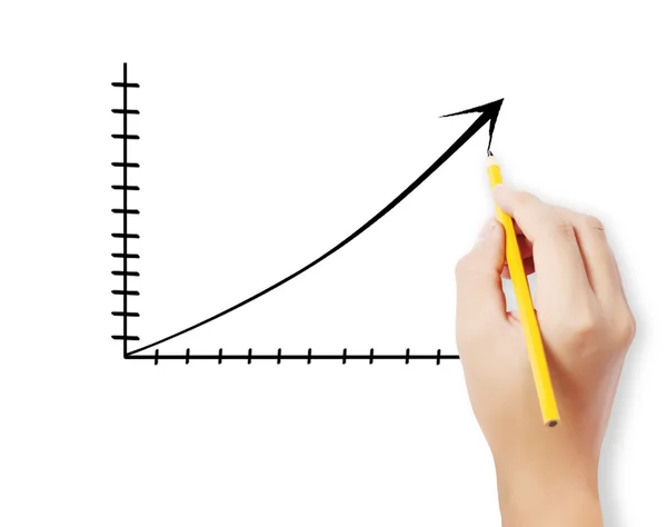 Hand drawing chart — Stock Photo, Image