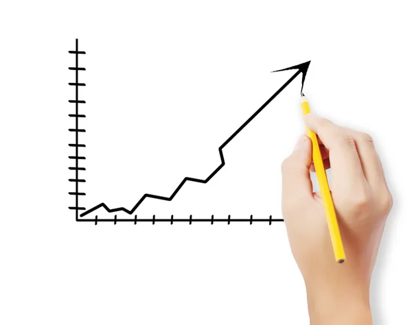 Hand drawing chart — Stock Photo, Image