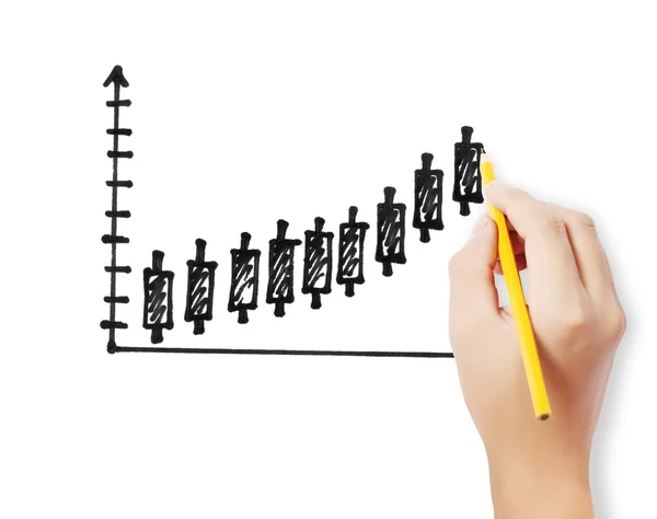 Hand drawing chart — Stock Photo, Image