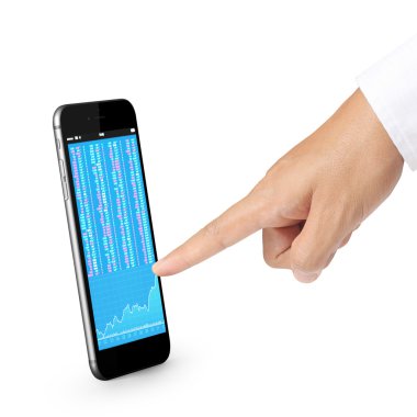 moderne mobiele telefoon in de hand 
