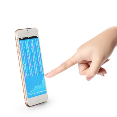 moderne mobiele telefoon in de hand 