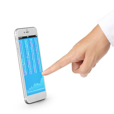 moderne mobiele telefoon in de hand 