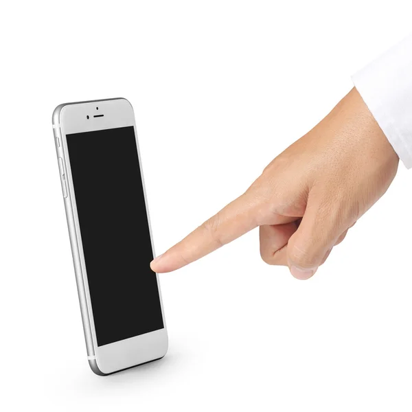 Moderno telefono cellulare in mano — Foto Stock