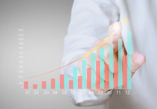 Gráfico comovente de trabalho — Fotografia de Stock