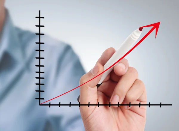 Drawing a chart show — Stock Photo, Image