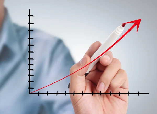 Zeichnung einer Grafik anzeigen — Stockfoto