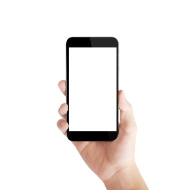 Akıllı telefon elinde.