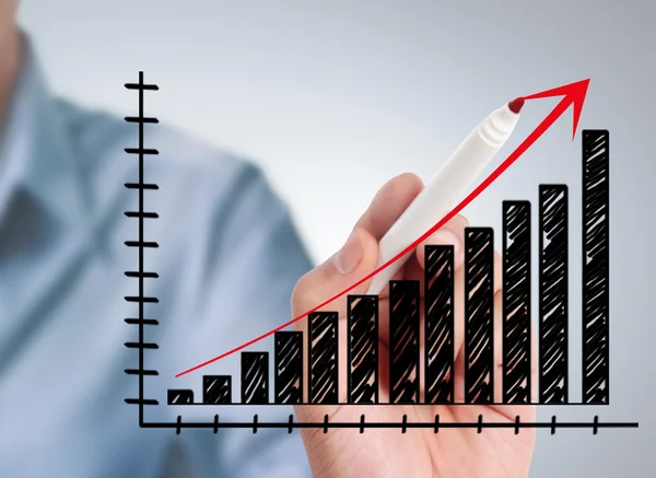 Drawing a chart show — Stock Photo, Image