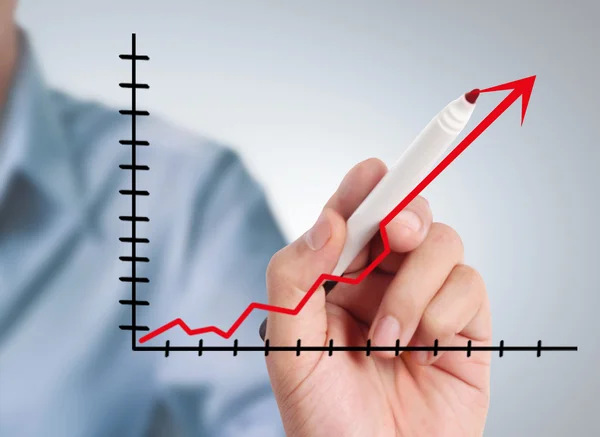 Drawing a chart show — Stock Photo, Image