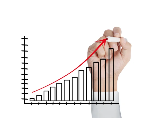 Zeichnung einer Grafik anzeigen — Stockfoto