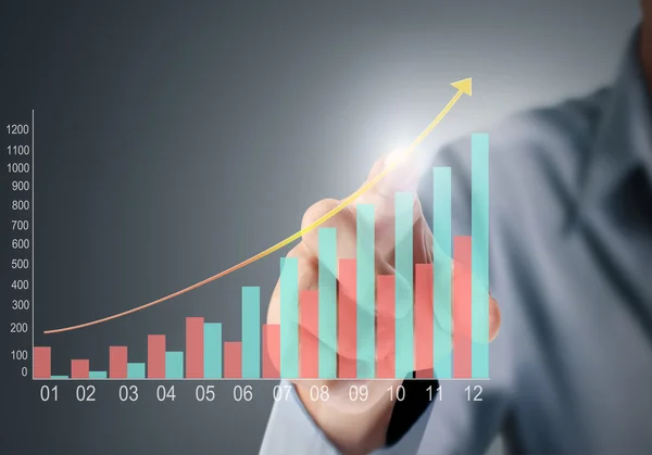 Gráfico conmovedor del trabajo — Foto de Stock