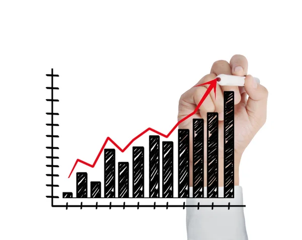 Dibujar un gráfico mostrar — Foto de Stock