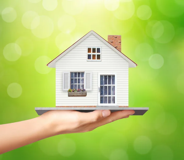 Holding home model, concetto di prestito — Foto Stock