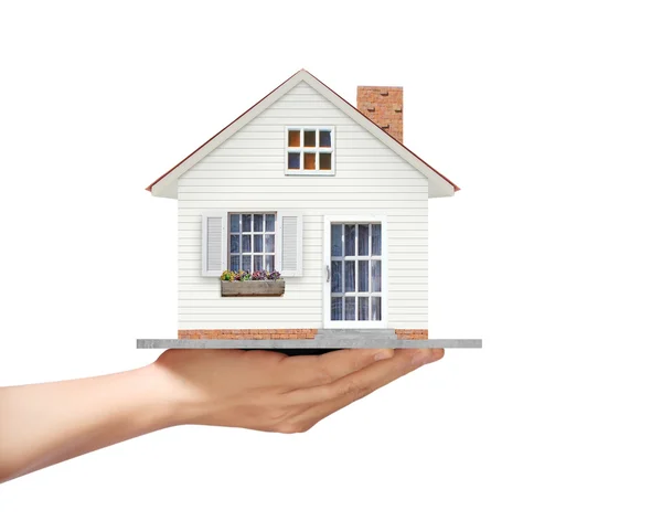 Modelo de casa de tenencia, concepto de préstamo — Foto de Stock