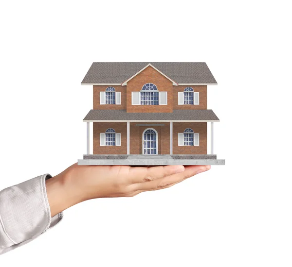 Modelo de casa de tenencia, concepto de préstamo — Foto de Stock