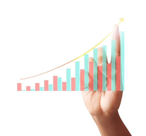Touching graph of work — Stock Photo, Image