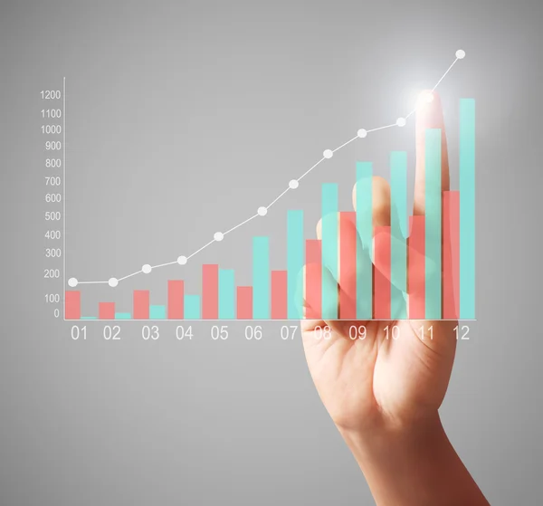 Berührende Grafik der Arbeit — Stockfoto