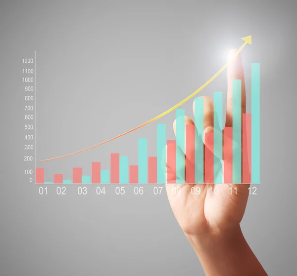 Gráfico conmovedor del trabajo — Foto de Stock