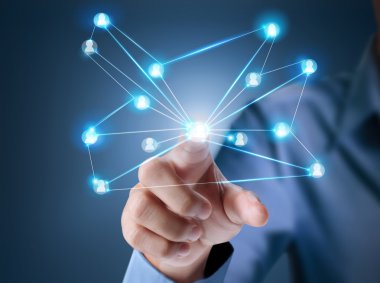 Modern sosyal düğmelere basarak