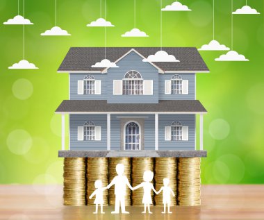 bir sikke üzerinde ev modeli