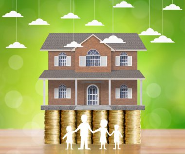 bir sikke üzerinde ev modeli