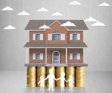 bir sikke üzerinde ev modeli