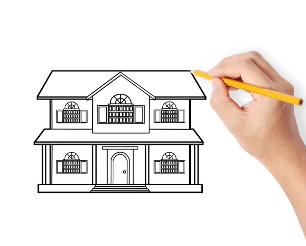 Hand drawing  house model — Stock Photo, Image