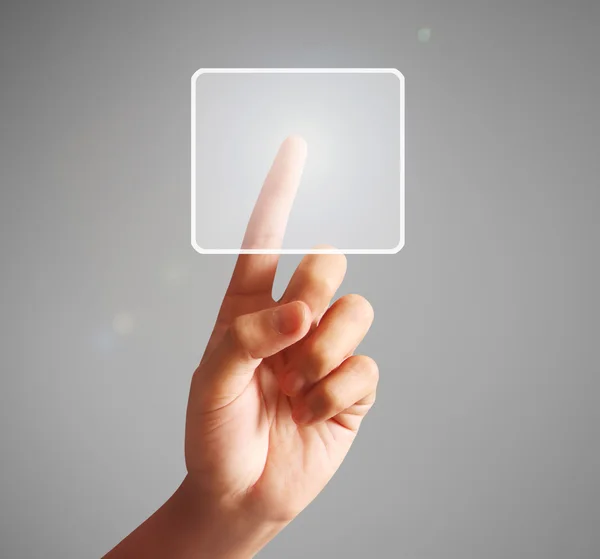 Pressing touchscreen button — Stock Photo, Image