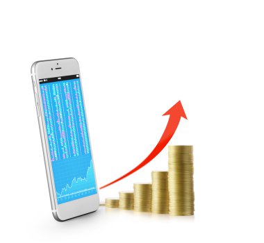 boş ekran ile cep telefonu