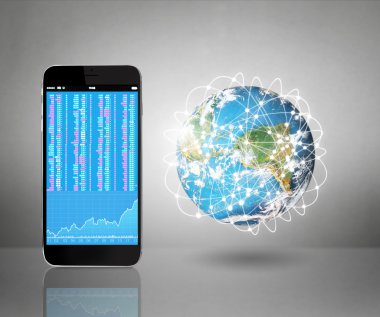 boş ekran ile cep telefonu