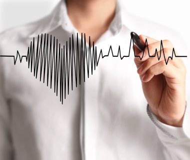 Yüksek çözünürlüklü çizim kalp atışı