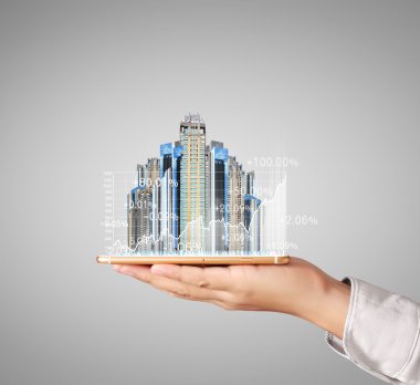 moderne mobiele telefoon in de hand