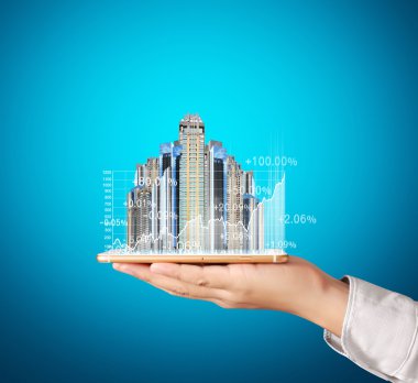 moderne mobiele telefoon in de hand