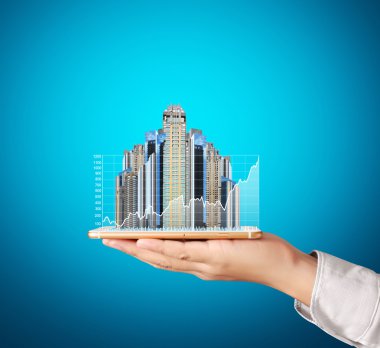 moderne mobiele telefoon in de hand