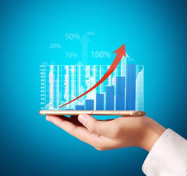 moderne mobiele telefoon in de hand