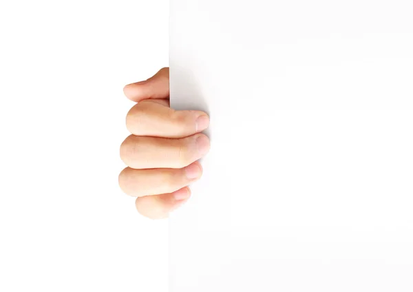 Tenant du papier A4 blanc blanc — Photo