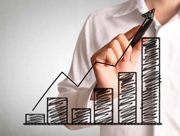 Hand drawing  chart show — Stock Photo, Image