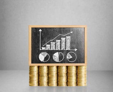 altın sikke üzerinde yazı tahtası