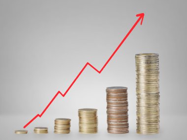 Madeni paralar borsa grafiği