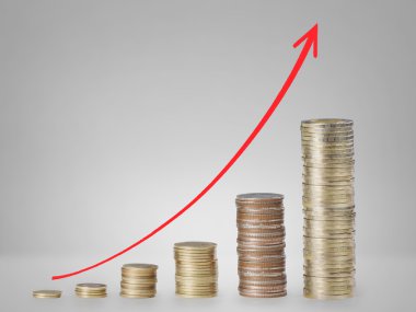 Madeni paralar borsa grafiği